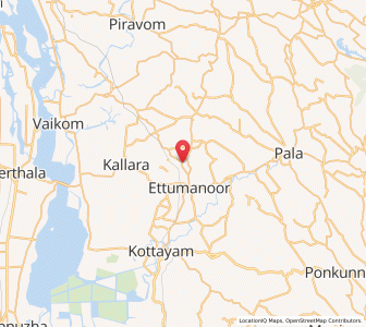 Map of Kanagari, Kerala