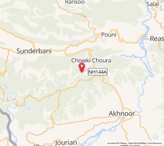 Map of Kanah, Kashmir