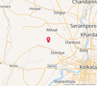 Map of Kanaidanga, West Bengal