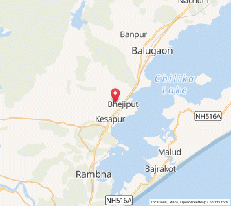 Map of Kanaipur, Odisha