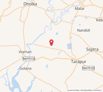 Map of Kanawara, Gujarat