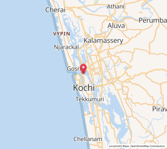 Map of Kanayannur, Kerala