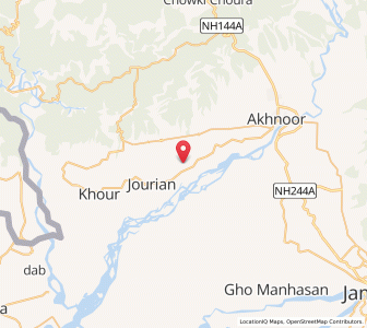 Map of Kanchhahan, Kashmir