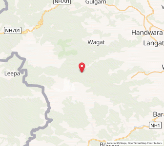 Map of Kandan, Kashmir