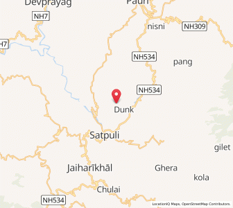 Map of Kandara, Uttarakhand