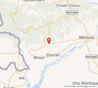 Map of Kandeai, Kashmir