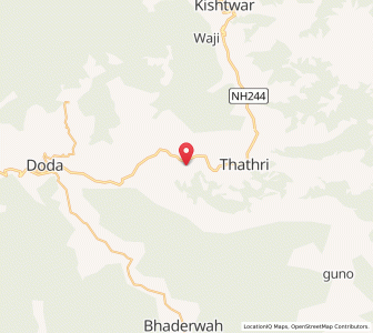 Map of Kandhot, Kashmir