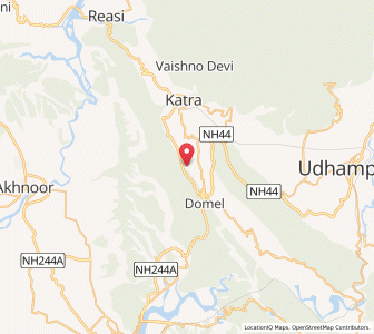 Map of Kandihar, Kashmir