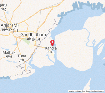 Map of Kandla, Gujarat