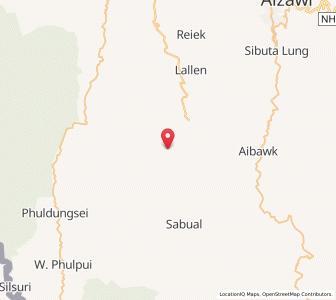 Map of Kanghmun, Mizoram