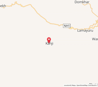 Map of Kangi, Kashmir