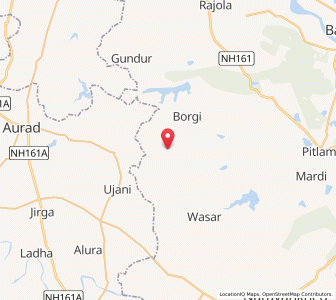 Map of Kangti, Andhra Pradesh