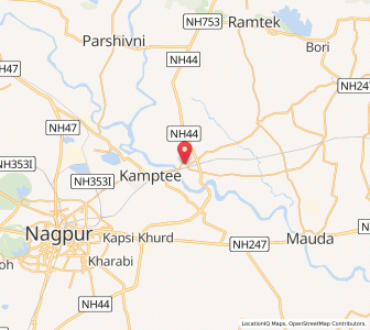 Map of Kanhan, Maharashtra