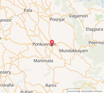 Map of Kanjirapalli, Kerala