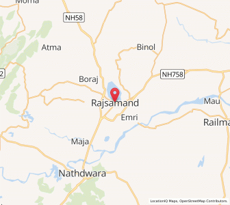 Map of Kankroli, Rajasthan
