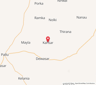 Map of Kansar, Rajasthan