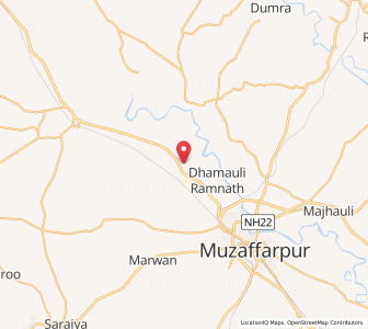 Map of Kantai, Bihar