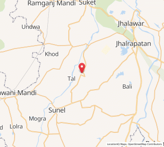 Map of Kanwara, Rajasthan