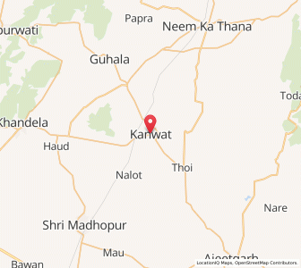Map of Kanwat, Rajasthan