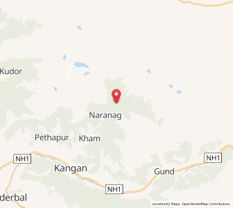 Map of Kanzil, Kashmir