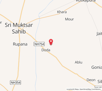 Map of Kaoni, Punjab