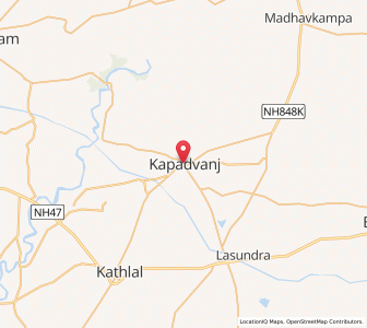 Map of Kapadvanj, Gujarat