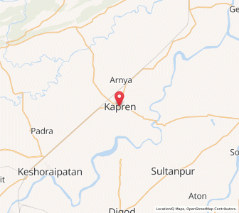 Map of Kapren, Rajasthan