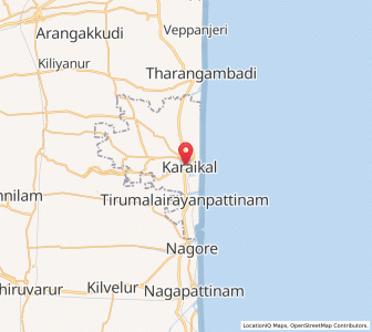 Map of Karaikal, Puducherry