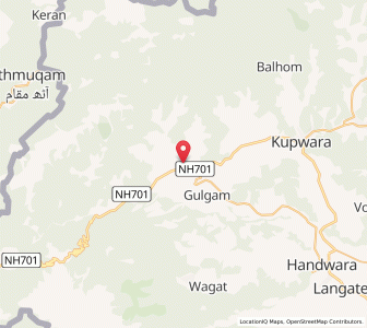 Map of Karalpura, Kashmir