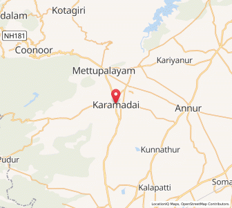Map of Karamadai, Tamil Nadu