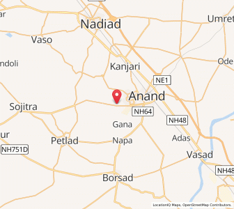 Map of Karamsad, Gujarat
