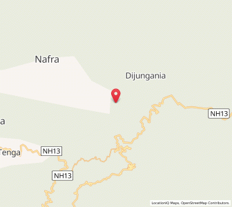 Map of Karangania, Arunachal Pradesh