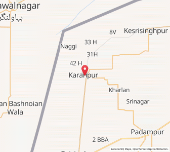 Map of Karanpur, Rajasthan