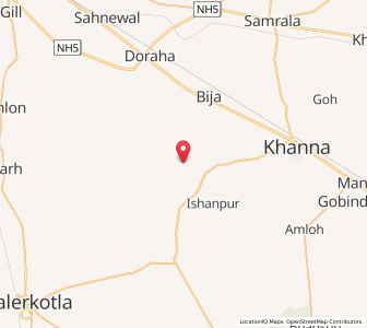 Map of Karaudian, Punjab