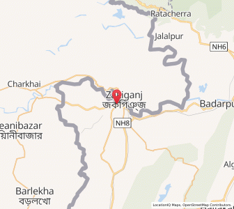 Map of Karimganj, Assam