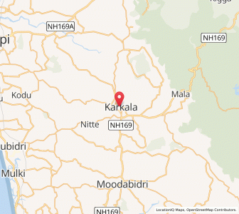 Map of Kārkala, Karnataka