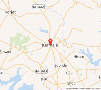Map of Karmala, Maharashtra