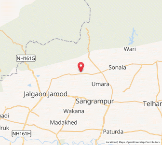 Map of Karmoda, Maharashtra
