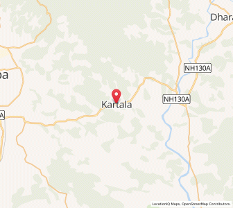 Map of Kartala, Chhattisgarh