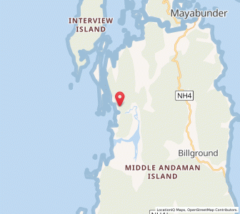 Map of Kartara, Andaman and Nicobar Islands