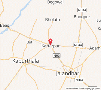 Map of Kartarpur, Punjab