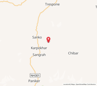 Map of Kartse, Kashmir