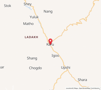 Map of Karu, Kashmir