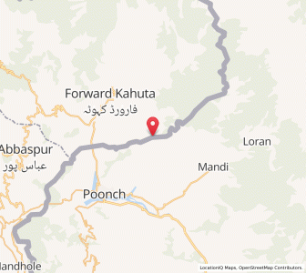 Map of Karvan, Kashmir