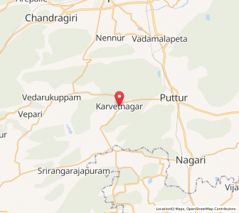 Map of Karvetnagar, Andhra Pradesh