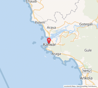 Map of Karwar, Rajasthan