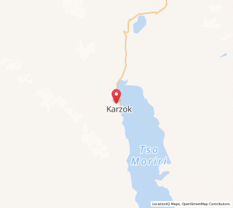 Map of Karzok Gompa, Kashmir