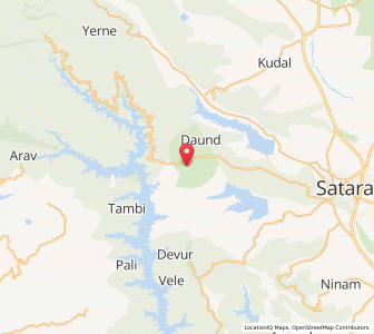 Map of Kas, Maharashtra