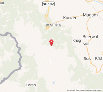 Map of Kasdal, Kashmir