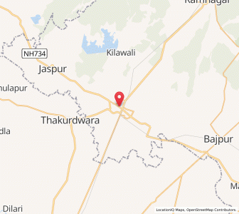 Map of Kashipur, Uttarakhand